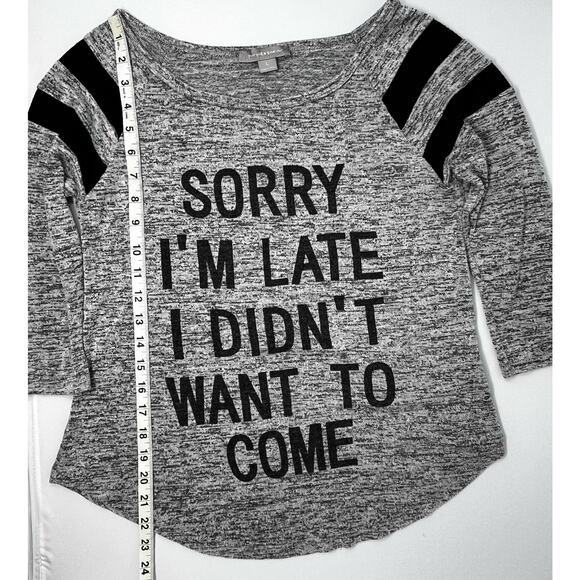 Purple Snow Sorry I’m Late T-shirt Size L Pre-Owned See measurements for size - Picture 3 of 8